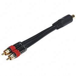Grainger RCA(F) to RCA(M) Coaxial Splitter Adpt, Quantity: Each of 1