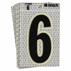Grainger&nbsp;Ultra Reflective Numbers 6 PK10
