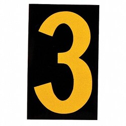 Grainger&nbsp;Reflective Numbers And Letters 3 PK25