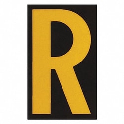 Grainger Reflective Numbers And Letters R PK25, Quantity: Pack of 1