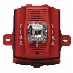 Grainger Outdoor H/S Wall 2-Wire Std Candela Red, Quantity: Each of 1
