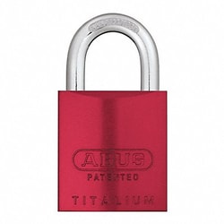 Grainger&nbsp;Keyed Padlock 15/16 in Rectangle Red