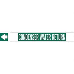 Grainger Pipe Marker Condenser Water Return 4in H