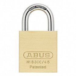 Grainger&nbsp;Keyed Padlock 15/16 in Rectangle Yellow