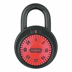 Grainger Combination Padlock 2 in Round Black