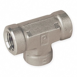 Grainger&nbsp;Tee 316 SS 3/4 in Pipe Size Female NPT