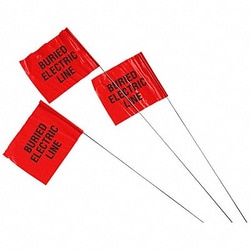 Grainger&nbsp;Marking Flag Blk/Red Elec Plastic PK100
