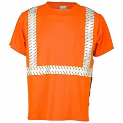Grainger T-Shirt Black Sided Class 2 Orange L, Quantity: Each of 1