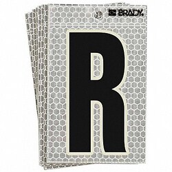 Grainger Refl. Letter Label R Glow in Dark PK10