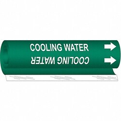 Grainger&nbsp;Pipe Marker Cooling Water 5 in H 8 in W