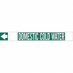 Grainger&nbsp;Pipe Markr Domestic Cold Water 4 1/4in H