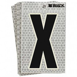Grainger&nbsp;Refl. Letter Label X Glow in Dark PK10
