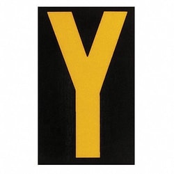 Grainger&nbsp;Reflective Numbers And Letters Y PK25