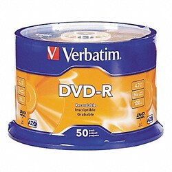 Grainger DVD-R Disc 4.70 GB 120 min 16x PK50