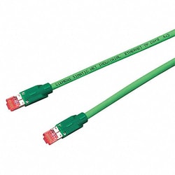 Grainger Patch Cord Cat 6A Bootless Green 3.3 ft.