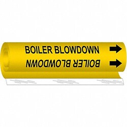 Grainger&nbsp;Pipe Marker Boiler Blowdown 5in H 8in W