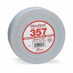 Grainger Duct Tape White 1 7/8 in x 60 yd 13 mil