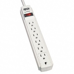 Grainger Surge Protector Strip 6 Outlet Gry