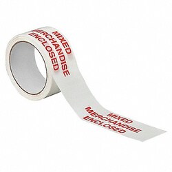 Grainger&nbsp;Carton Sealing Tape White with Red Text