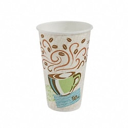 Grainger Disp Hot Cup 16 oz WH Coffee Haze PK1000