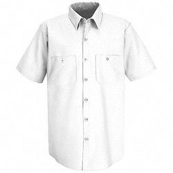 Grainger K7993 Short Sleeve Shrt Wht PET/Cotton 3XL