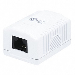 Grainger Surface Mount Box Cat6 1P White