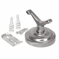 Grainger Bathroom Hook Zinc Satin 2 7/8 in W