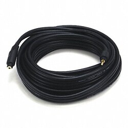 Grainger A/V Cable 3.5mm M/F Ext Cble Blk 25ft