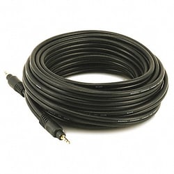Grainger A/V Cable 3.5mm M/M cable Black 25ft