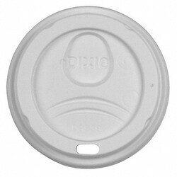 Grainger Disp Hot Cup Lid 8 oz WH PK1000