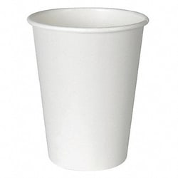 Grainger Disp Hot Cup 8 oz White Paper PK1000