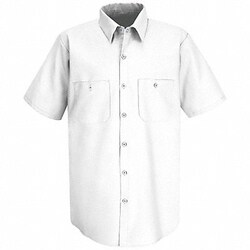 Grainger K7993 Short Sleeve Shrt Wht PET/Cotton 2XL
