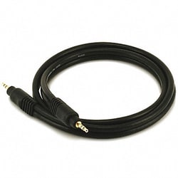 Grainger A/V Cable 3.5mm M/M cable Black 3ft, Quantity: Each of 1