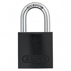 Grainger Lockout Padlock KA Black 1-1/2 H PK12