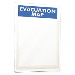 Grainger Evacuation Map Holder 15 x 11 In.
