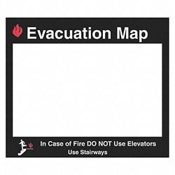 Grainger Evacuation Map Holder Glow 11 x 11-1/2