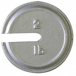 Grainger&nbsp;Weight Slotted 2 lb Cast Iron Class 7