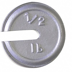 Grainger&nbsp;Weight Slotted 0.5 lb Cast Iron Class 7