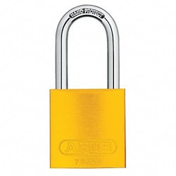 Grainger Lockout Padlock KA Yellow 1-1/2 H PK12
