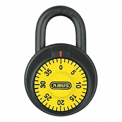 Grainger G3498 Combination Padlock 2 in Round Black