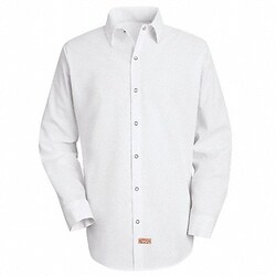 Grainger&nbsp;G0611 Lng Slv Shirt White 100 per. PET 2XL