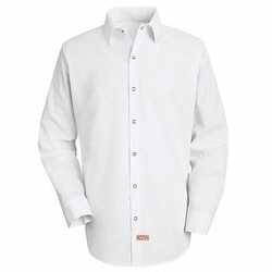 Grainger&nbsp;K8000 Lng Slv Shirt White 100 per. PET 2XLT