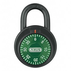 Grainger G3498 Combination Padlock 2 in Round Black
