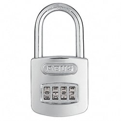 Grainger Combination Padlock 2in Rectangle Silver