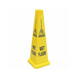 Grainger Safety Cone Yellow Plastic 35 in H