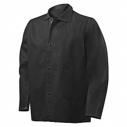 Grainger K7364 Cotton Jacket Flame Resistant Black L