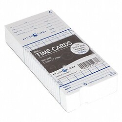 Grainger Time Card PK100