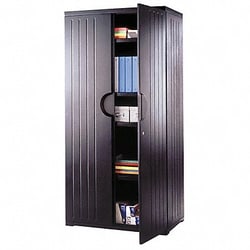Grainger Storage Cabinet HDPE Black 72 In