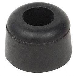 Grainger Bumper 3/8 in Black Rubber PK50