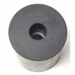 Grainger Bumper 1-1/4 in Black Rubber PK5